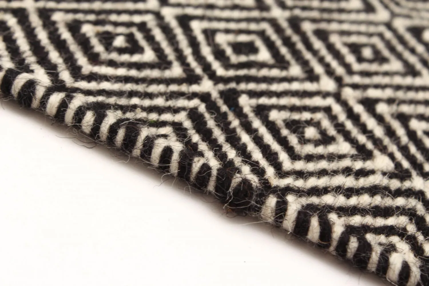 Wollen-vloerkleed - Varella (zwart/wit) - Afbeelding 8