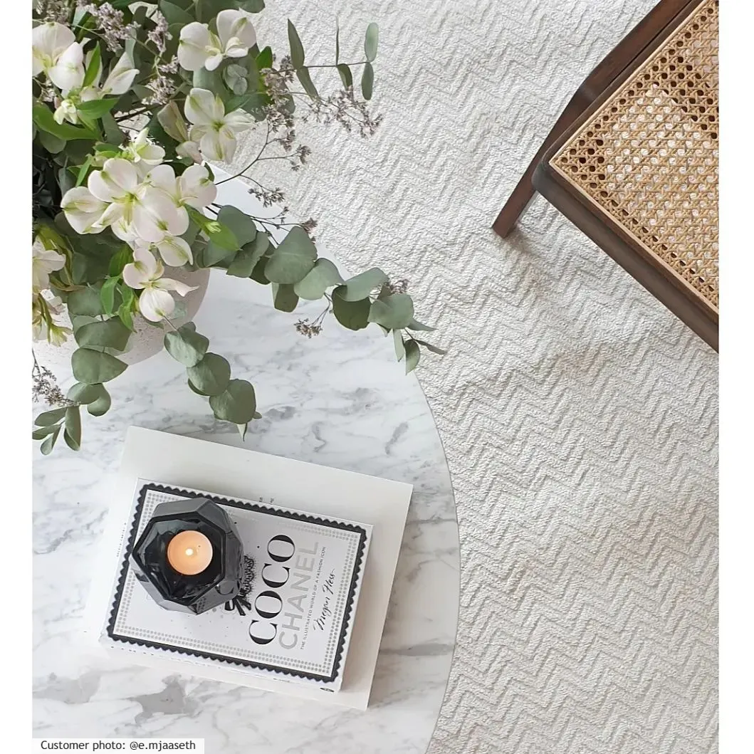 Hoogpolig Vloerkleed - Pandora (wit) - Afbeelding 4