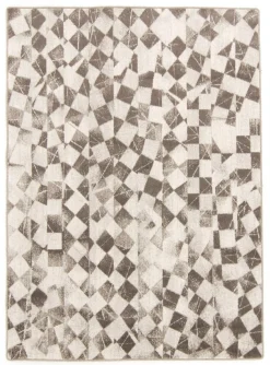 Wollen-vloerkleed - Kallatis (zwart/wit)