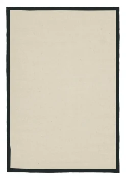 Sisal-vloerkleed - Agave (zwart/offwhite)