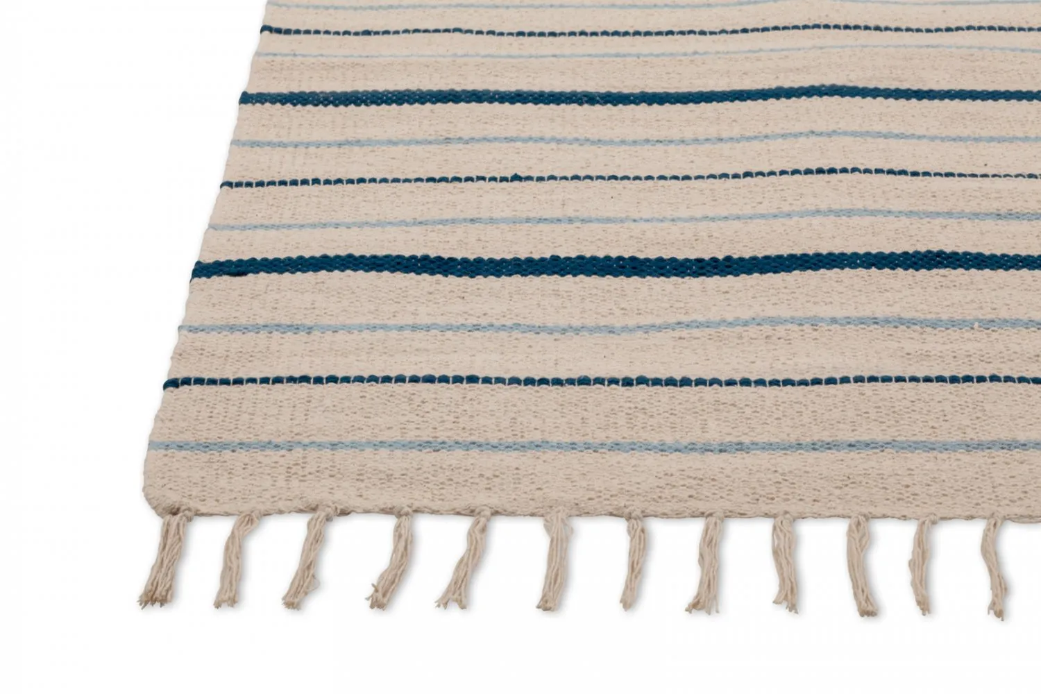 Voddenkleed Katoen - Boda (wit/blauw) - Afbeelding 2