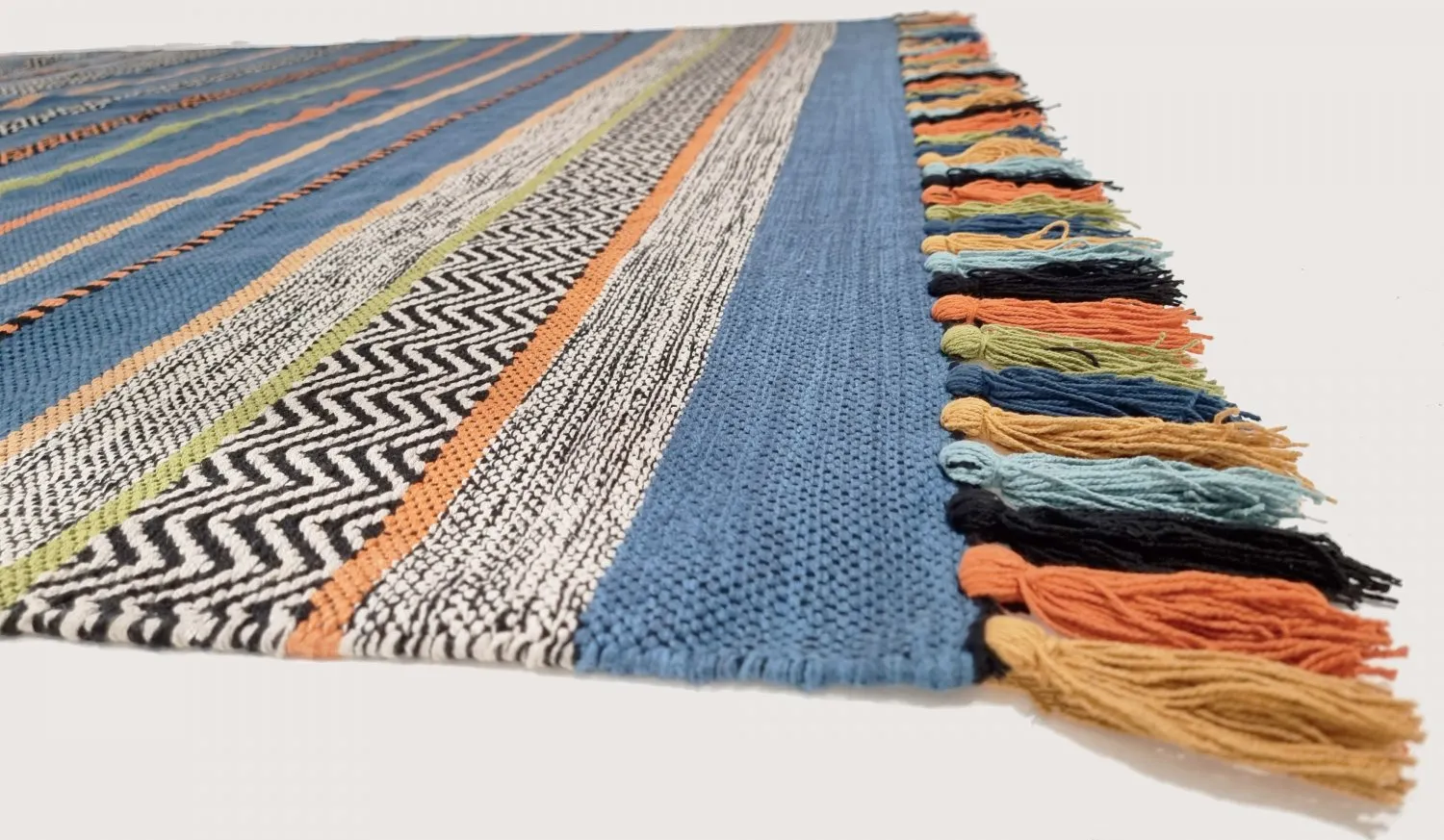 Vloerkleed Katoen - Bouira (blauw/multi) - Afbeelding 2