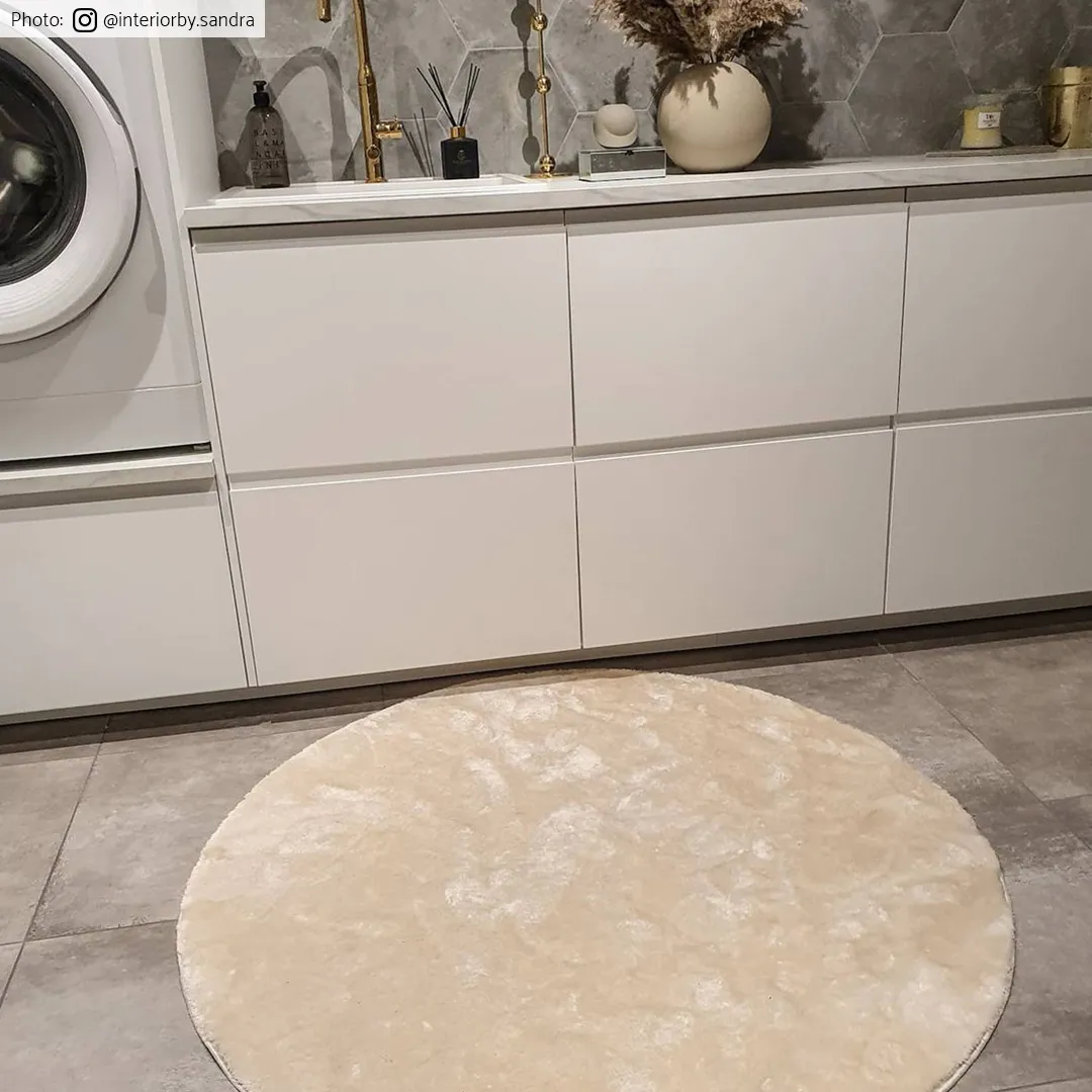 Ronde Vloerkleden - Aranga Super Soft Fur (beige) - Afbeelding 8