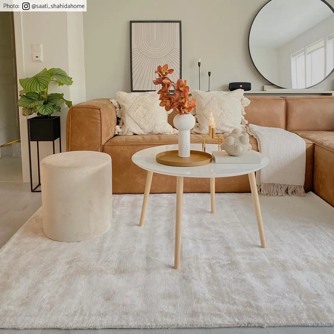 Viscose-vloerkleed - Jodhpur Special Luxury Edition (licht Beige) - Afbeelding 4