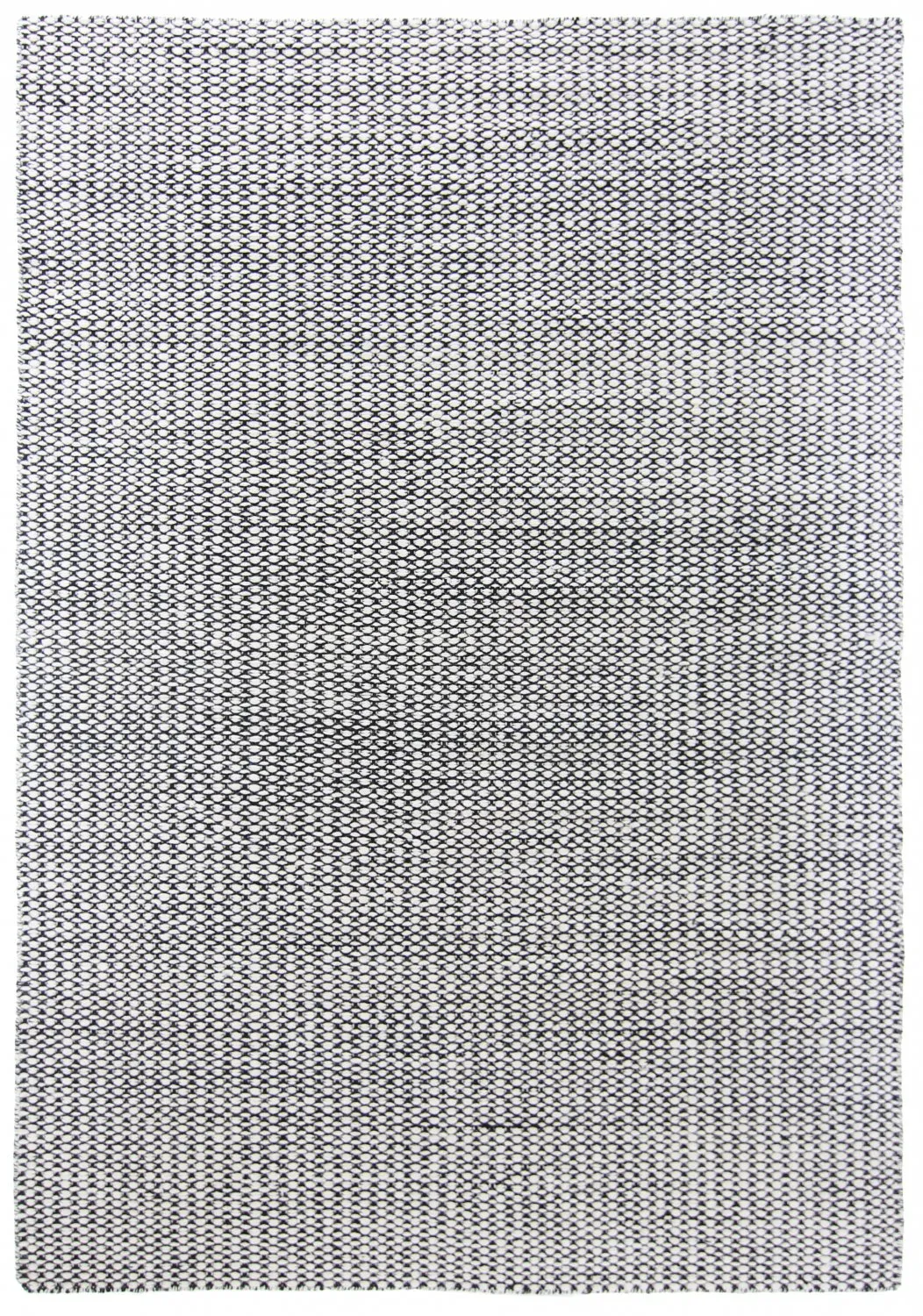 Wollen-vloerkleed - Delly (zwart/wit)