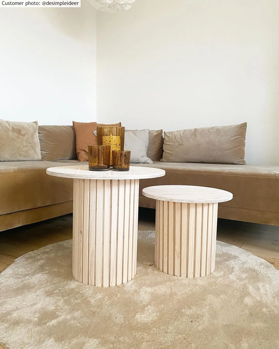 Ronde Vloerkleden - Aranga Super Soft Fur (beige) - Afbeelding 3