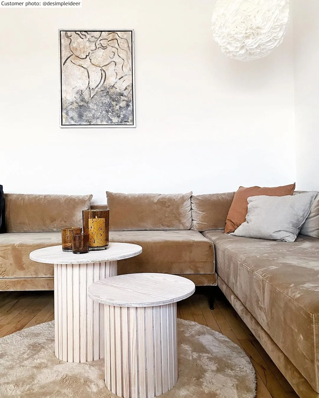 Ronde Vloerkleden - Aranga Super Soft Fur (beige) - Afbeelding 7