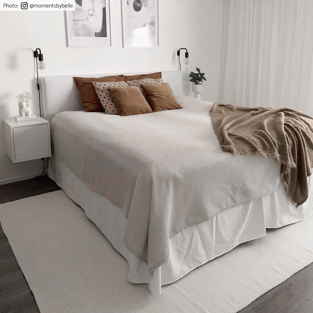 Wollen-vloerkleed - Dhurry (wit) - Afbeelding 2