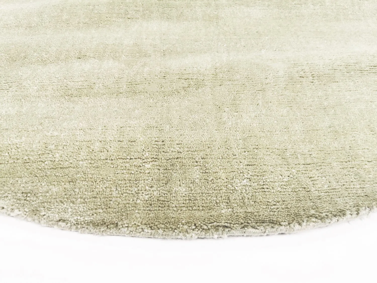 Rond Vloerkleed - Recycled PET With Viscose Look (mint) - Afbeelding 2