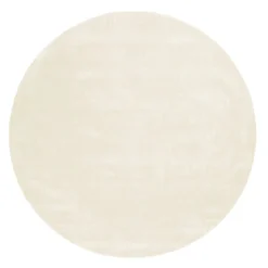 Rond Vloerkleed - Recycled PET With Viscose Look (offwhite)