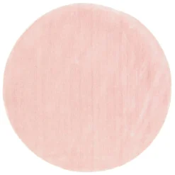 Rond Vloerkleed - Recycled PET With Viscose Look (roze)