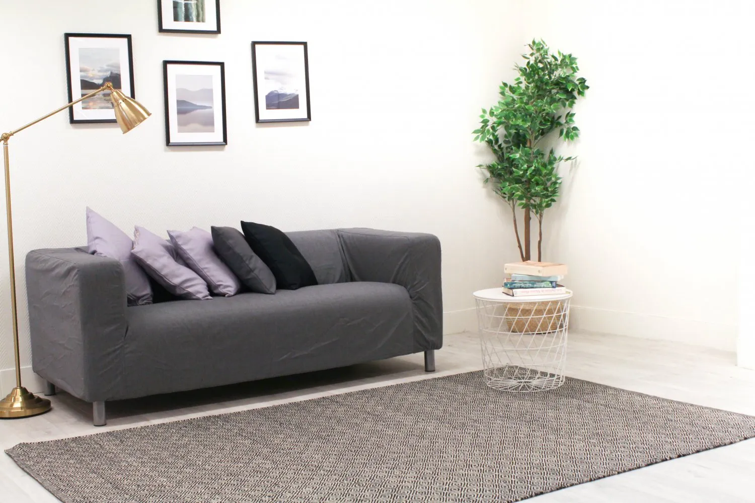 Wollen-vloerkleed - Varella (zwart/wit) - Afbeelding 3