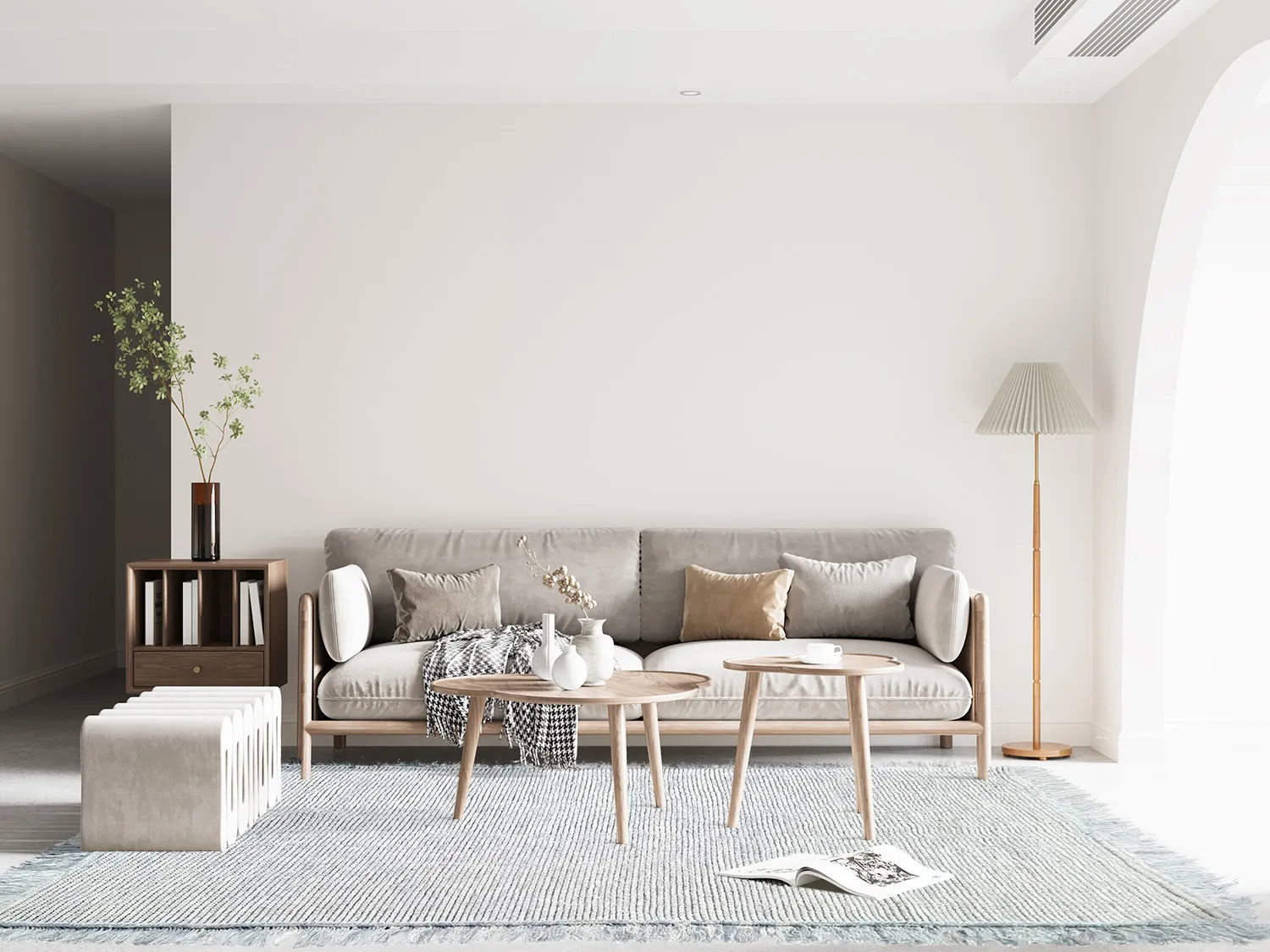 Wollen-vloerkleed - Pike (blauw)