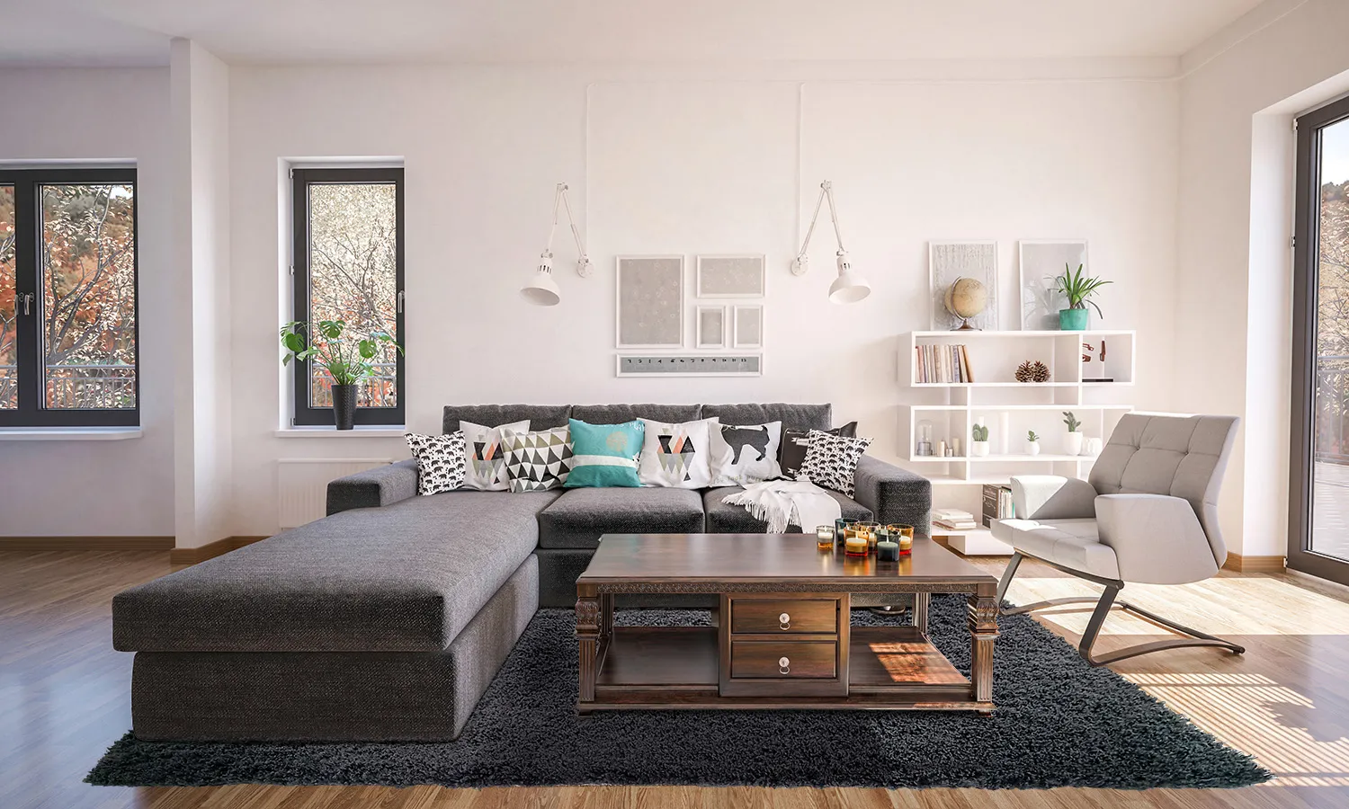 Hoogpolig Vloerkleed - Antuco (donker Grijs) - Afbeelding 2