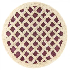 Ronde Vloerkleden - Kara (bruin/offwhite)