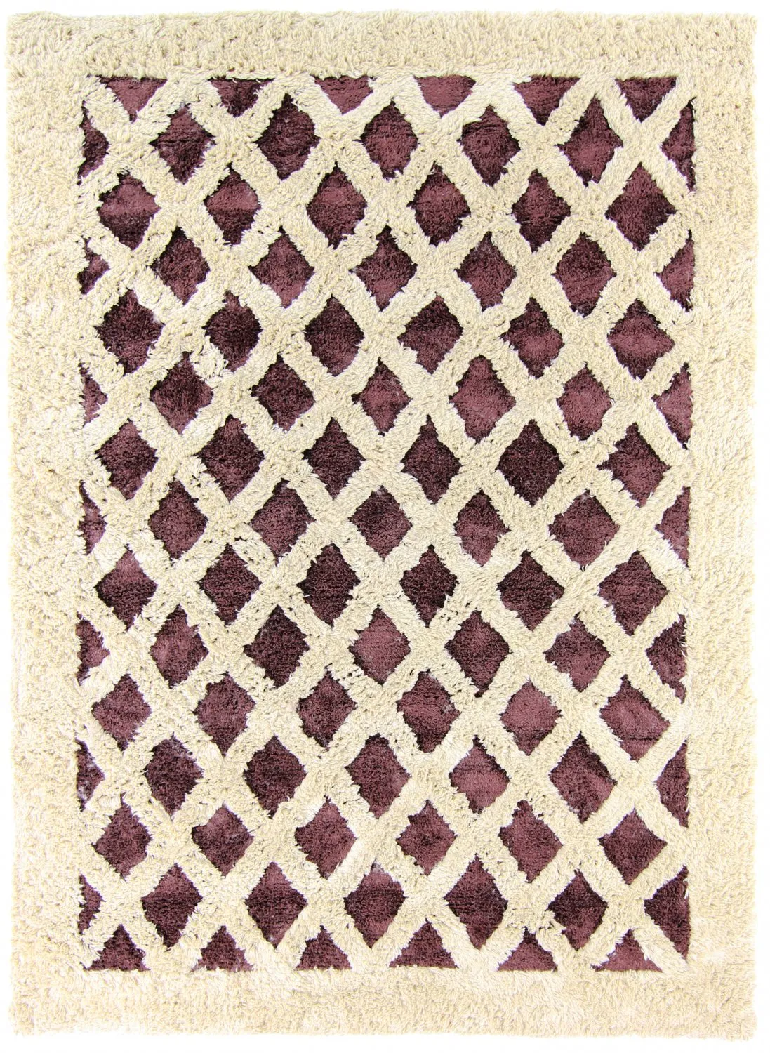 Wollen-vloerkleed - Kara (bruin/offwhite)