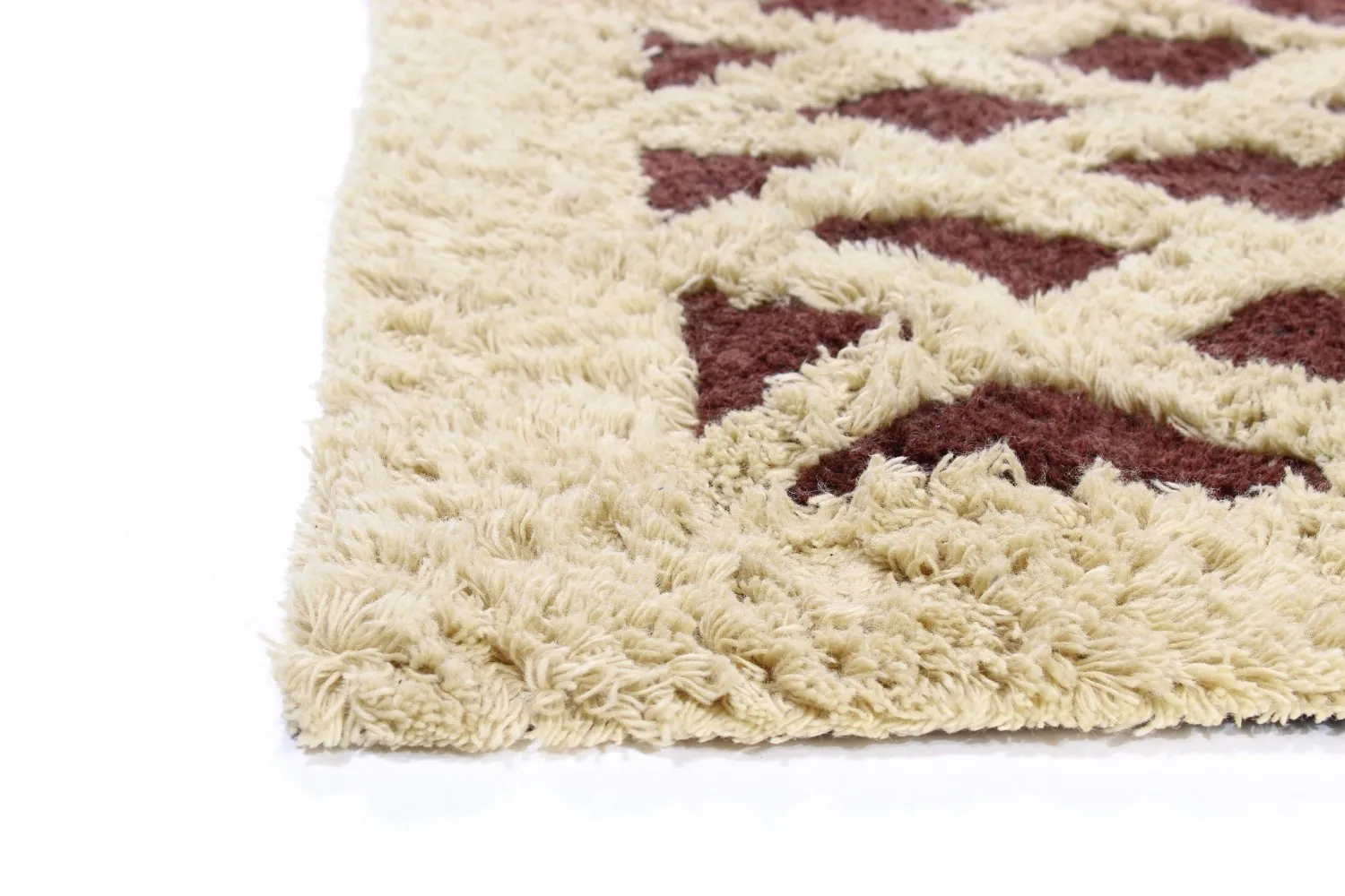 Wollen-vloerkleed - Kara (bruin/offwhite) - Afbeelding 3