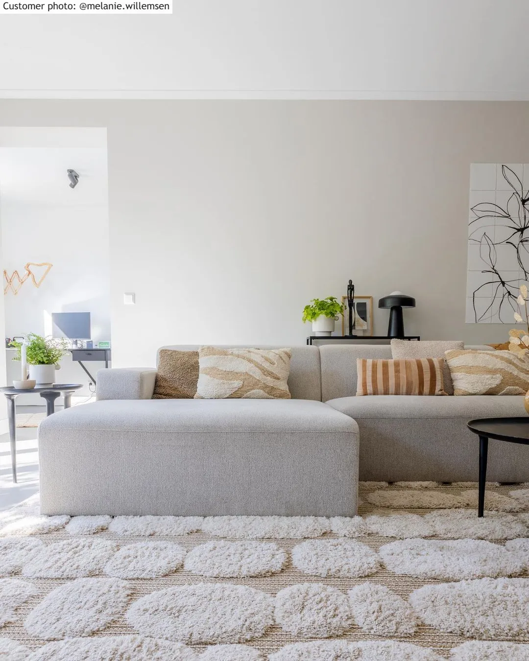 Hoogpolig Vloerkleed - Fondi (beige) - Afbeelding 2