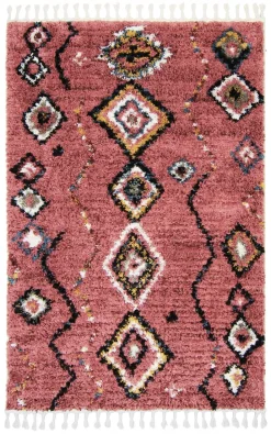 Hoogpolig Vloerkleed - Neapel (roze/multi)