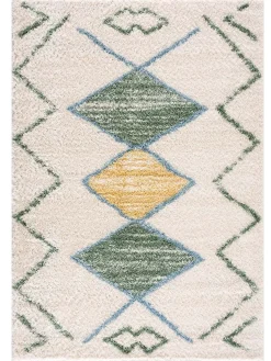 Hoogpolig Vloerkleed - Merzouga (groen)