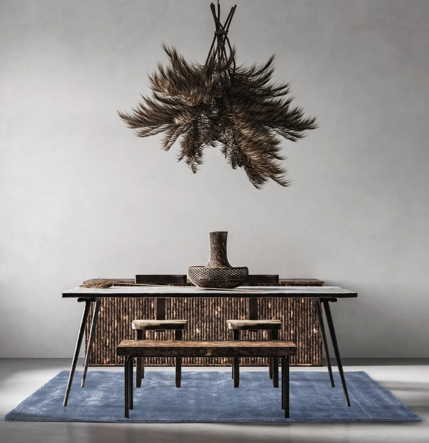 Recycled PET With Viscose Look (blauw)