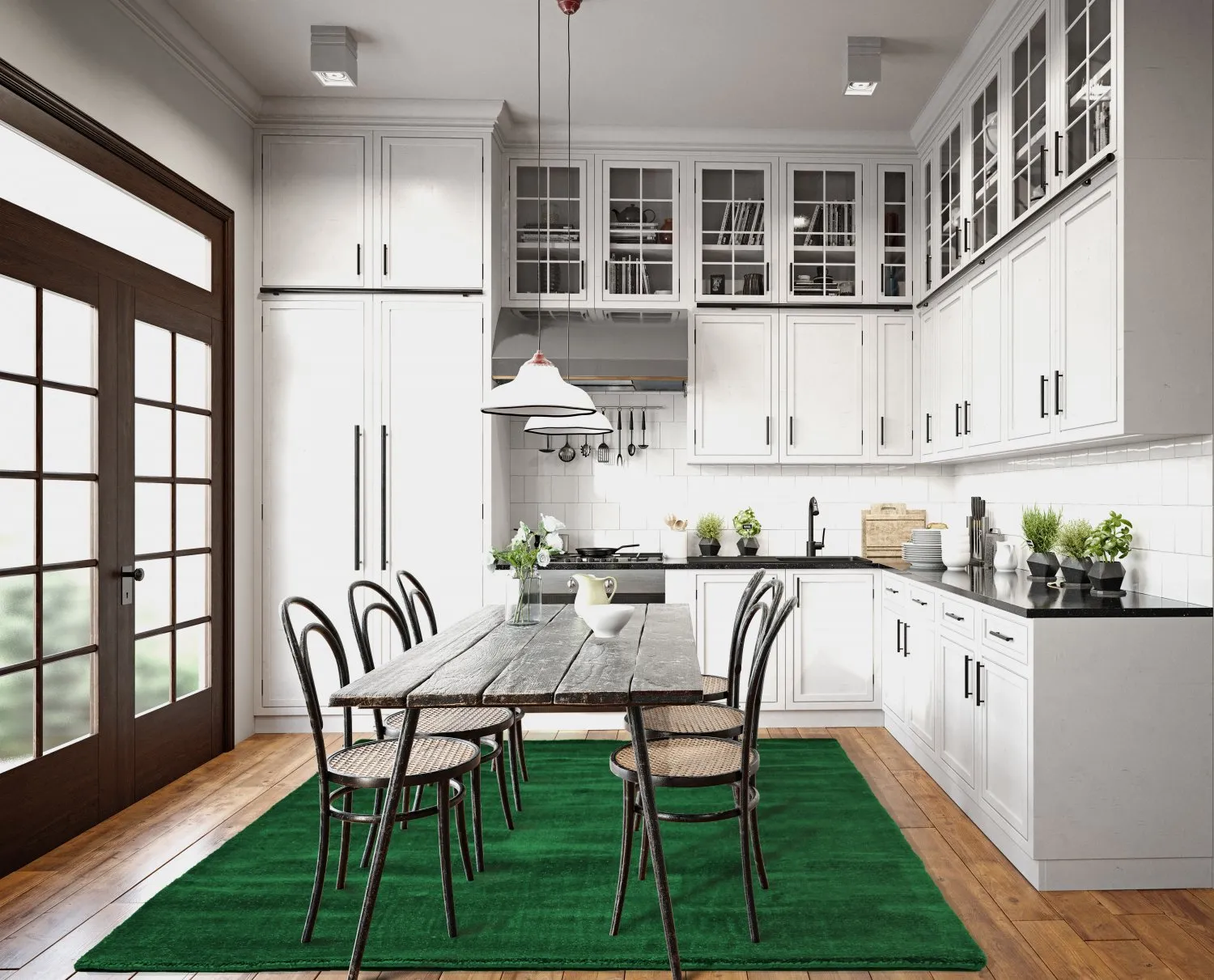 Recycled PET With Viscose Look (groen) - Afbeelding 3