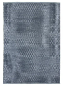 Wollen-vloerkleed - Snowshill (blauw/zwart)