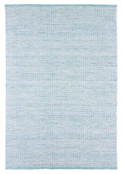 Wollen-vloerkleed - Snowshill (turkoois/wit)