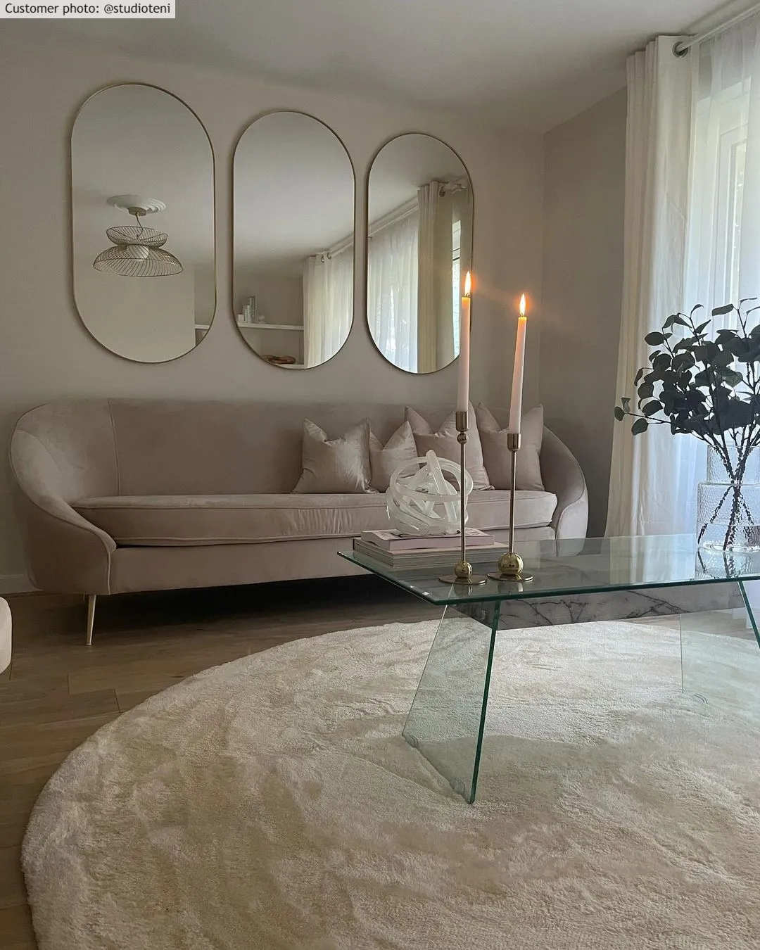 Ronde Vloerkleden - Aranga Super Soft Fur (beige) - Afbeelding 12