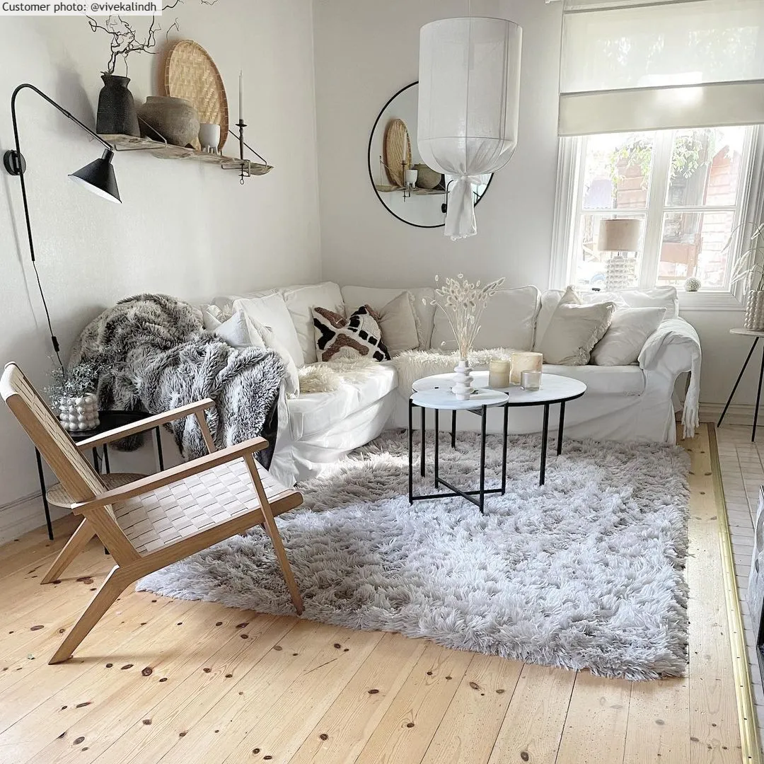 Hoogpolig Vloerkleed - Janjira (zilver) - Afbeelding 5