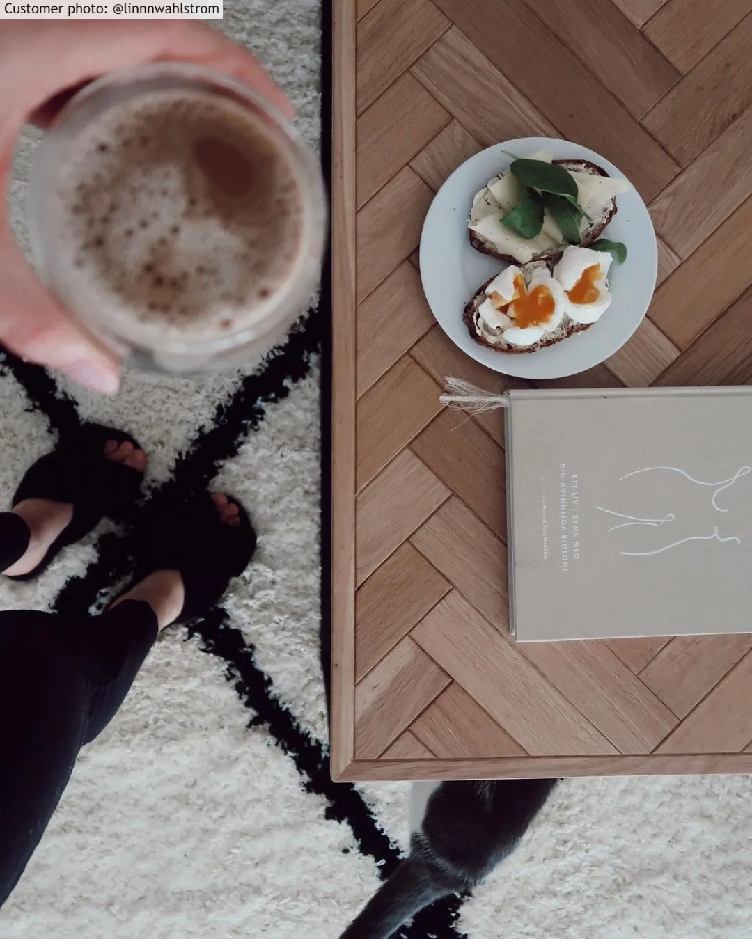 Hoogpolig Vloerkleed - Akita (zwart/wit) - Afbeelding 3